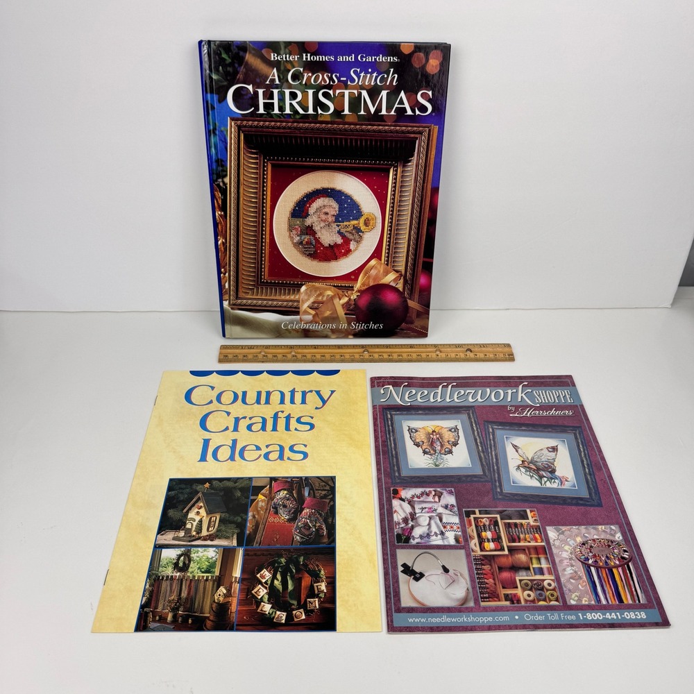 Vtg 2001 Better‎ Homes Gardens Cross Stitch Christmas Celebrations in Stitches